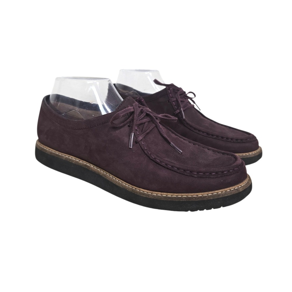 Clarks Artisan Janey Mae Plum Nubuck Leather Moc Toe Oxford Shoes Womens‎ 8 M